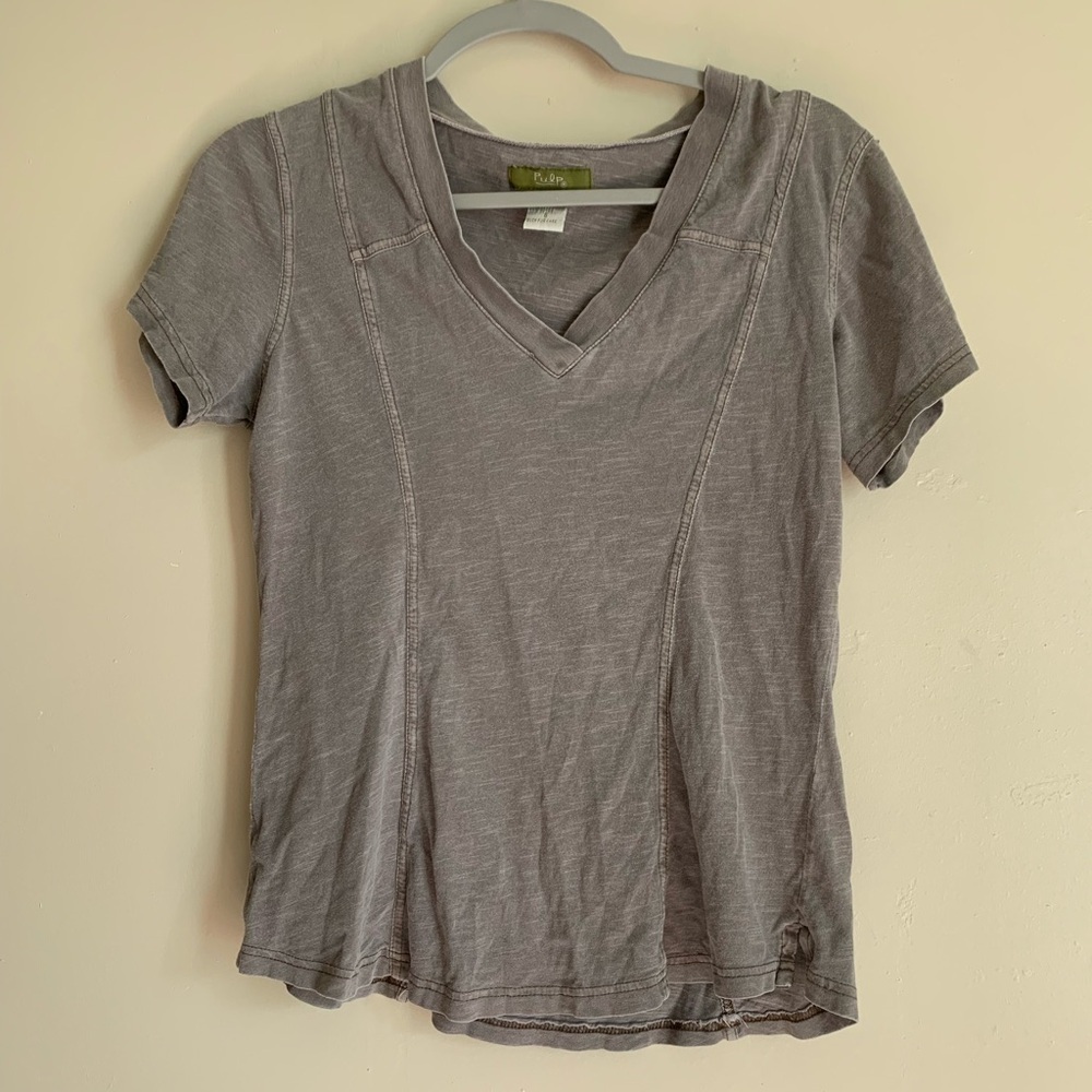 Pulp Top Blouse Shirt Women Size Small Brown Short Sleeve Boho Summer